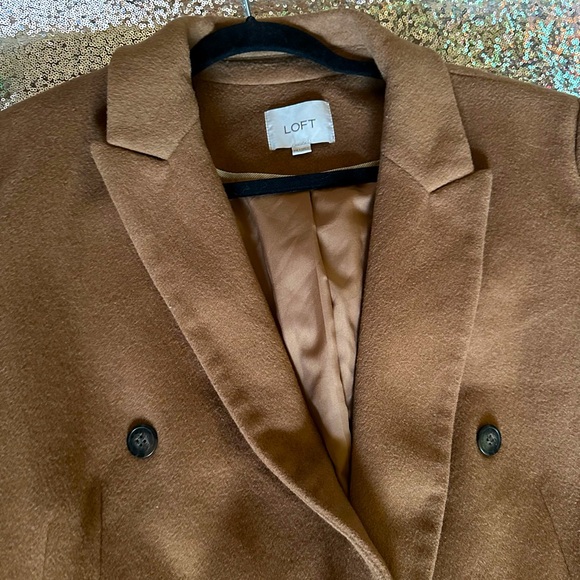 LOFT Women Double Breasted Tan Coat Jacket Size XXL - Picture 6 of 16